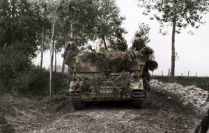 This is a retouched picture , which means that it has been digitally altered from its original version. Modifications: recolored . The original can be viewed here: Bundesarchiv Bild 101I-301-1955-05, Nordfrankreich, Flakpanzer auf Landstraße.jpg : . Modifications made by Ruffneck'88 . .mw-parser-output table.commons-file-information-table,.mw-parser-output .fileinfotpl-type-information,.mw-parser-output .fileinfotpl-type-artwork{border:1px solid var(--border-color-base,#a2a9b1);background-color:var(--background-color-interactive-subtle,#f8f9fa);padding:5px;font-size:95%;border-spacing:2px;box-sizing:border-box;margin:0;width:100%;color:inherit}.mw-parser-output table.commons-file-information-table>tbody>tr,.mw-parser-output .fileinfotpl-type-information>tbody>tr,.mw-parser-output .fileinfotpl-type-artwork>tbody>tr{vertical-align:top}.mw-parser-output table.commons-file-information-table>tbody>tr>td,.mw-parser-output table.commons-file-information-table>tbody>tr>th,.mw-parser-output .fileinfotpl-type-information>tbody>tr>td,.mw-parser-output .fileinfotpl-type-information>tbody>tr>th,.mw-parser-output .fileinfotpl-type-artwork>tbody>tr>td,.mw-parser-output .fileinfotpl-type-artwork>tbody>tr>th{padding:4px}.mw-parser-output .fileinfo-paramfield{background:#ccf;text-align:right;padding-right:0.4em;width:15%;font-weight:bold;color:inherit}.mw-parser-output .commons-file-information-table+table.commons-file-information-table,.mw-parser-output .commons-file-information-table+div.commons-file-information-table>table{border-top:0;padding-top:0;margin-top:-8px}@media only screen and (max-width:719px){.mw-parser-output table.commons-file-information-table,.mw-parser-output .commons-file-information-table .fileinfotpl-type-information,.mw-parser-output .commons-file-information-table .fileinfotpl-type-artwork{border-spacing:0;padding:0;word-break:break-word;width:100%!important}.mw-parser-output .commons-file-information-table>tbody,.mw-parser-output .fileinfotpl-type-information>tbody,.mw-parser-output .fileinfotpl-type-artwork>tbody{display:block}.mw-parser-output .commons-file-information-table>tbody>tr>td,.mw-parser-output .commons-file-information-table>tbody>tr>th,.mw-parser-output .fileinfotpl-type-information>tbody>tr>td,.mw-parser-output .fileinfotpl-type-information>tbody>tr>th,.mw-parser-output .fileinfotpl-type-artwork>tbody>tr>td,.mw-parser-output .fileinfotpl-type-artwork>tbody>tr>th{padding:0.2em 0.4em;text-align:left;text-align:start}.mw-parser-output .commons-file-information-table>tbody>tr,.mw-parser-output .fileinfotpl-type-information>tbody>tr,.mw-parser-output .fileinfotpl-type-artwork>tbody>tr{display:flex;flex-direction:column}.mw-parser-output .commons-file-information-table+table.commons-file-information-table,.mw-parser-output .commons-file-information-table+div.commons-file-information-table>table{margin-top:-1px}.mw-parser-output table .fileinfo-paramfield{box-sizing:border-box;flex:1 0 100%;width:100%}}.mw-parser-output table.commons-file-information-table,.mw-parser-output .fileinfotpl-type-information,.mw-parser-output .fileinfotpl-type-artwork,.mw-parser-output .fileinfo-paramfield{color:var(--color-base,#202122)}html.skin-theme-clientpref-night .mw-parser-output .fileinfo-paramfield{background:#2a2a5c;color:white}html.skin-theme-clientpref-night .mw-parser-output .fileinfotpl-type-artwork tbody>tr>th[style*="#ccf"]{background-color:#2a2a5c!important;color:white}@media screen and (prefers-color-scheme:dark){html.skin-theme-clientpref-os .mw-parser-output .fileinfo-paramfield{background:#2a2a5c;color:white}html.skin-theme-clientpref-os .mw-parser-output .fileinfotpl-type-artwork tbody>tr>th[style*="#ccf"]{background-color:#2a2a5c!important;color:white}} Nordfrankreich, Flakpanzer auf Landstraße ( ) Photographer Kurth Archive description InfoField Description provided by the archive when the original description is incomplete or wrong. You can help by reporting errors and typos at Commons:Bundesarchiv/Error reports . Frankreich-Nord.- 3,7-cm Flak auf Panzer IV auf einer Landstraße; PK 698 Title Nordfrankreich, Flakpanzer auf Landstraße Depicted place Nordfrankreich Date 21 June 1944 date QS:P571,+1944-06-21T00:00:00Z/11 Collection German Federal Archives Native name Das Bundesarchiv Parent institution Federal Government Commissioner for Culture and Media Location Koblenz (headquarters) Coordinates 50° 20′ 32.71″ N, 7° 34′ 21.22″ E Established 1946 Website www.bundesarchiv.de Authority file : Q685753 VIAF : 137346469 ISNI : 0000000405552728 LCCN : n92025526 NLA : 36455393 OSM : 1844909 WorldCat institution QS:P195,Q685753 Current location Propagandakompanien der Wehrmacht - Heer und Luftwaffe (Bild 101 I) Accession number Bild 101I-301-1955-05 Source This image was provided to Wikimedia Commons by the German Federal Archive (Deutsches Bundesarchiv) as part of a cooperation project . The German Federal Archive guarantees an authentic representation only using the originals (negative and/or positive), resp. the digitalization of the originals as provided by the Digital Image Archive .
