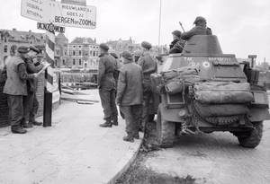 An RAF Humber light reconnaissance car in Middelburg, Holland, November 1944. An RAF Humber light reconnaissance car in Middelburg, Holland, November 1944.