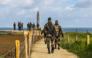 A group of French Legionnaires entered the Pointe at the same time we did, giving the place a special vibe. For the first time in 9 years we were able to come close to the monument and enter the observation post which had been in constant restoration the previous years.