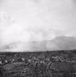 A view looking towards Cassino, Italy, 17 March 1944. A view looking towards Cassino, 17 March 1944.