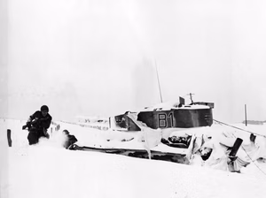 Abandoned German Panzerkampfwagen IV Ausführung J near Weiswampach, Luxembourg, 2 February 1945.