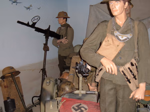 An Afrika Korps mockup on display at the Sgt. Richard Penry Medal of Honor Memorial Military Museum in Petaluma, California.
