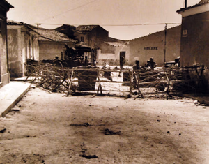 80-G-42501: Operation Husky, July-August 1943. Barbed wire enclosure in Sicily where Italian prisoners are being held for further transfer. Photographed: July 11, 1943. Official U.S. Navy photograph, now in the collections of the National Archives. (2016/05/17).