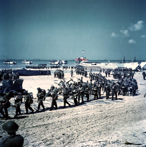 Canadian soldiers on Juno Beach