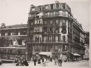 Destruction at 2 rue Boursault (Paris 17th district), at the corner of boulevard des Batignolles during the liberation of Paris.