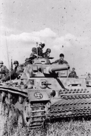 Sowjetunion, Panzer III der Division "Wiking" der Waffen-SS beim Vormarsch; SS-PK — Russland