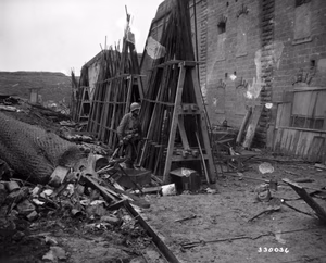 Photographer: Ryan. Editor's note: Young was a member of Company B, 1st Battalion, 377th Infantry Regiment, 95th Infantry Division. He was wounded in action a month prior to this picture being taken. Source: <a href=" http://mathieu.gitzhofer.free.fr/vetegb.php?id=172 " rel="noreferrer nofollow">mathieu.gitzhofer.free.fr/vetegb.php?id=172</a>