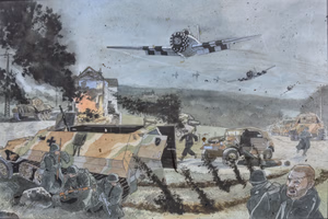 Cheneux bombardement Kampfgruppe Peiper illustratie Philippe Jarbinet