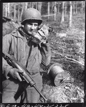 Co. I, 3rd Bn., 8th Regiment, 4th Infantry Division. Photo Source: U.S. National Archives. Digitized by Signal Corps Archive.