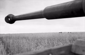 Sowjetunion.- Unternehmen "Zitadelle".- Kanone eines Panzers (VI "Tiger I"?); PK 637 — Russland