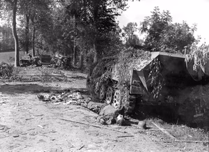 Battle of Mortain - Devastated German Half-track