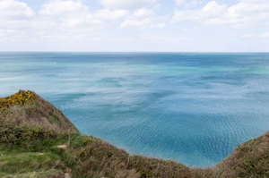 The English Channel seen from Pointe du Hoc.