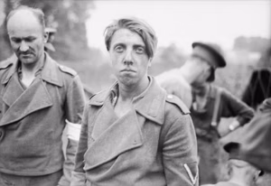 The British Army in North-west Europe 1944-45 German prisoners taken during Operation 'Goodwood', 19 July 1944.