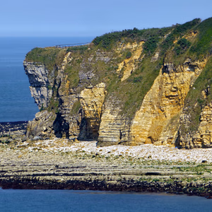 1944/6/6 - 2024/6/6 : It was just 80 years ago, today. La Pointe du Hoc is a promontory with a 100-foot (30 m) cliff overlooking the English Channel on the northwestern coast of Normandy in the Calvados department, France. During World War II it was the highest point between the American sector landings at Utah Beach to the west and Omaha Beach to the east. The German army fortified the area with concrete casemates and gun pits. On D-Day, the United States Army Ranger Assault Group attacked and captured Pointe du Hoc after scaling the cliffs. en.wikipedia.org/wiki/Pointe_du_Hoc This picture was previously on Panoramio. Comments there pointed out the two faces Mother Nature designed onto those cliffs. On the left, at the edge, one sad and tired face mourning for all the men who died there, some for a terrible cause that fortunately lost that war, but most were given no other choice, others paying with their life for Victory, and Liberty. On the right, a gently smiling younger face, staring far away to the horizon, with the satisfaction of these now almost 80 years of peace in Western Europe, between Countries and Nations that are now united within the European Union and or the Nato, after generations wasted in devastating wars. And the eternal gratitude for the men who fought there, and elsewhere, to allow that.