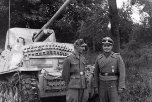 Information added by Wikimedia users. A Panzer Selbstfahrlafette 1 fǜr 7.6cm PaK 36(r) auf Fahrgestell Panzerkampfwagen II Ausf. D1 und D2 (Sd.Kfz.132), (giving the full German designation), of the Wiking Waffen SS division in the Caucasus region of the USSR. (colloquially known as Marder II )