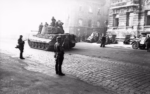 Ungarn, Budpest, Panzer VI, Tiger II "Königstiger", Eins. Kp Lw zbV — Ungarn — Schwere Panzer-Abteilung 503. Only Tiger II unit to go to Budapest<ref>Schneider, Tigers in Combat I, map of area of operations </ref>