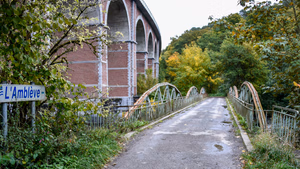 Foot bridge over the Amblève used by Joachim Peiper on december 25, 1944