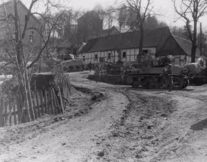 737th Tank Battalion and Company K, 2nd Infantry Regiment, 5th Infantry Division. Photographer: Pfc. J. P. Musae, 166th Signal Photo Co.