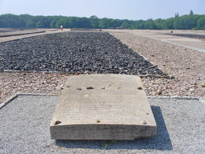 Buchenwald - Gedenktafel am Barackenfeld (Memorial on the Barracks Field)
