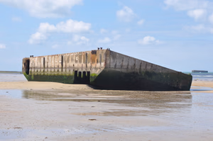 Arromanches les Bains - přístavní pontony