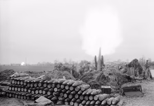 5.5-inch guns firing in support of the Rhine crossing, 24 March 1945. 5.5-inch guns firing in support of the Rhine crossing, 24 March 1945.