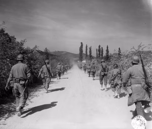 2nd Battalion, 86th Infantry Regiment, 10th Mountain Division. Photographer: Graning, 196th Signal Photo Co.