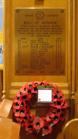 Dedicated to the men from the parish of Christ Church, Lisburn who fell in WW2