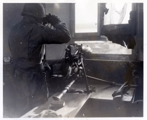 30th Infantry Division observation post in Stavelot — 1st Battalion, 117th Regiment counterattacking Peiper