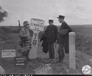 359th Regiment, 90th Infantry Division. Photographer not given. Photo Source: U.S. National Archives. Digitized by Signal Corps Archive.